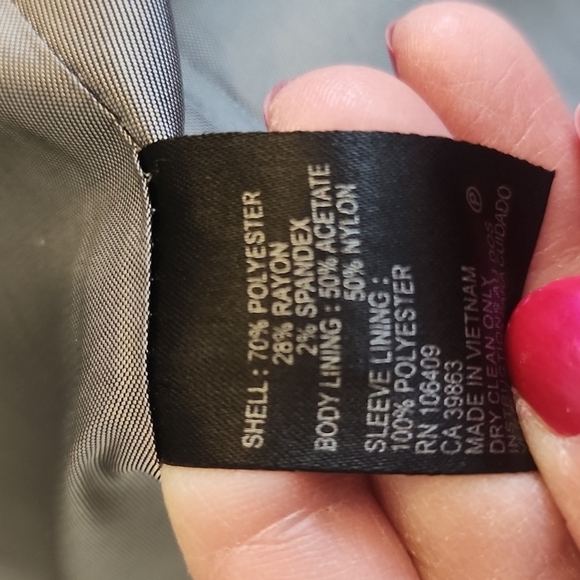 NEW Tahari ASL Pinstripe Charcoal Tailored Jacket Designer Office Blazer Coat - Picture 13 of 15